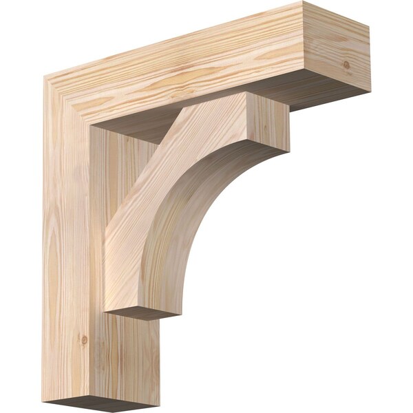 Ekena Millwork Westlake Block Smooth Bracket w/ Offset Brace, Douglas Fir, 5 1/2"W x 18"D x 18"H BKT0604X18X18WTL05SDF - main